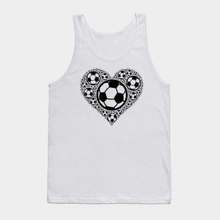 Soccer Balls in Heart | Soccer Player Gift Tank Top